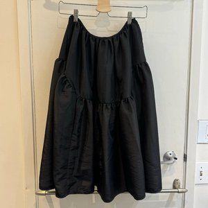 NWOT Cecilie Bahnsen Full Midi Lilly Skirt Black | Size Small